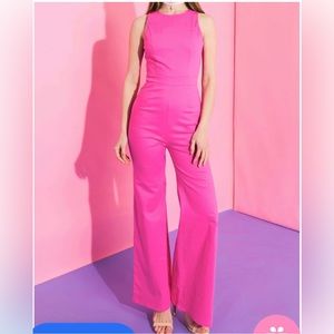 Flying Tomato pink zip-up jumpsuit, NWOT Size S